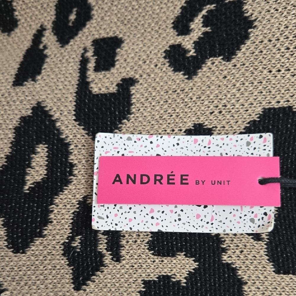 ANDREE BY UNIT Leopard Print Sweater - Tan and Black Size 3X NWT - Picture 5 of 7